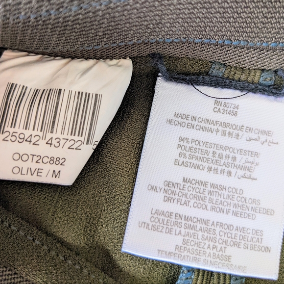 BCBG Olive Green Ribbed Leggings Back Zipper detail - Picture 12 of 12